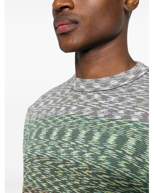 Missoni Gray Sweater With Oblique Cut for men