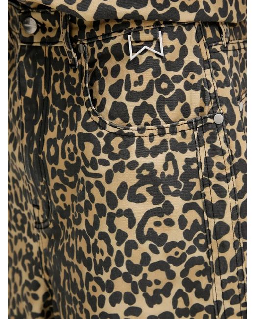 Rhude Natural Leopard-Print Shorts for men