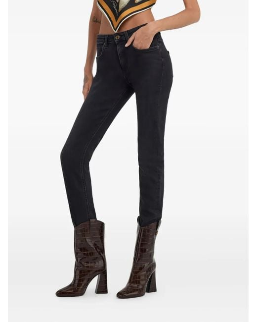 Roberto Cavalli Blue Faded Skinny Jeans
