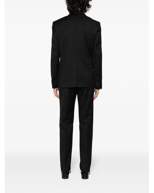 Tagliatore Black Costume En Laine Vierge for men