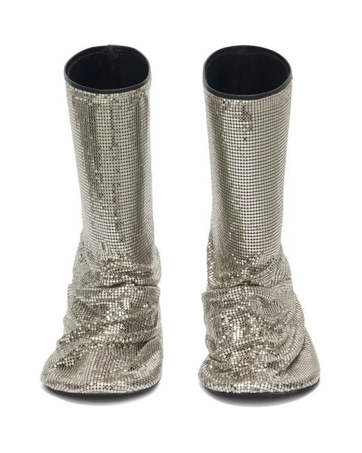 Jil Sander Gray Leather Boots