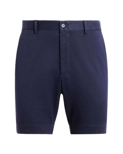 Ralph Lauren Blue Stretch-Design Chino Shorts for men
