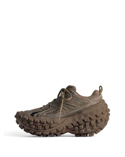 Balenciaga Brown Bouncer Panelled Sneakers for men