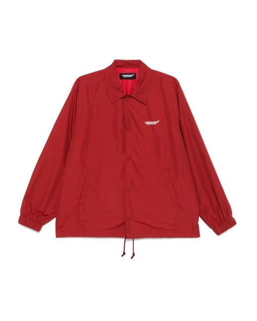 Undercover Red Logo-Print Lightweight Jacket for men