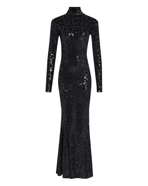 Amir Slama Black X Astrid Sequined Maxi Dress