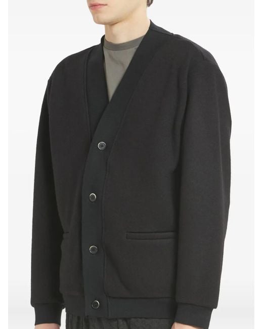 Barena Black V-neck Buttoned Cardigan for men