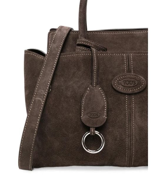Tod's Brown Di Suede Tote Bag