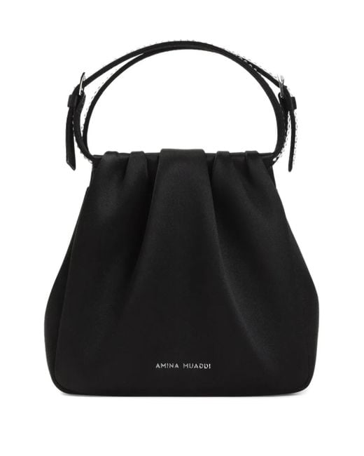 Borsa Tote Con Arricciatura di AMINA MUADDI in Black