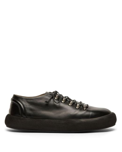 Marsèll Black Chunky Leather Derby Shoes for men