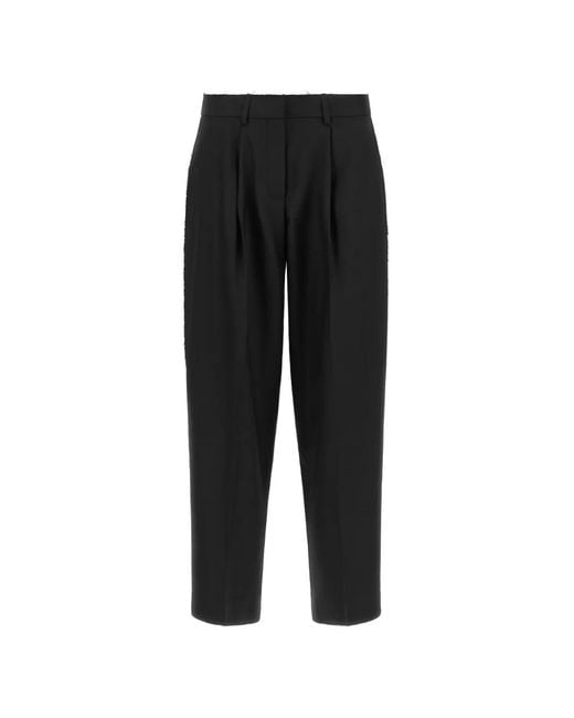 Gianluca Capannolo Black Nora Pleated Frayed Trousers