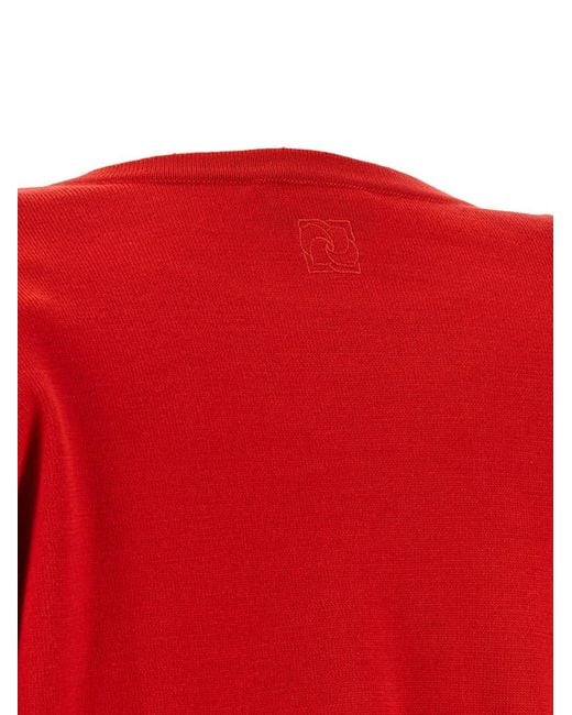 Magda Butrym Red Draping Knot Wool Knitwear