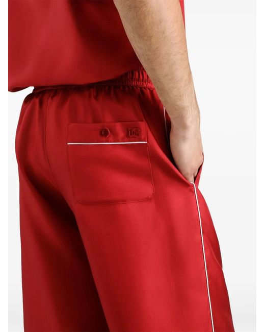 Dolce & Gabbana Red Bermuda Vanity En Soie for men