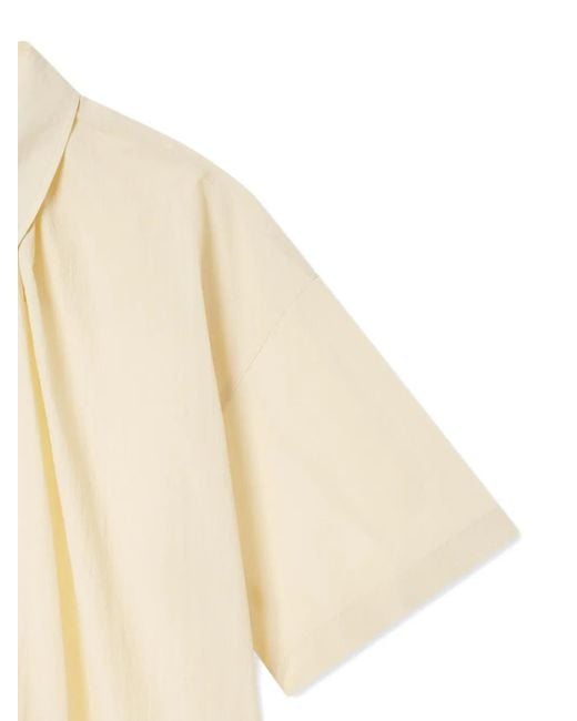 Camicia Plissettata A Maniche Corte di Studio Tomboy X in Natural