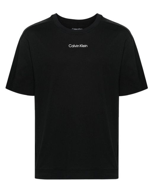 Camiseta con logo estampado Calvin Klein de hombre de color Black