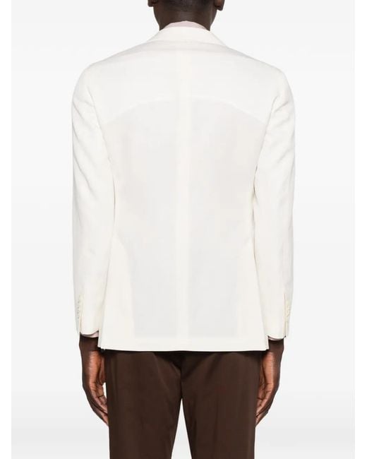 Gabriele Pasini White Striped-Pattern Blazer for men
