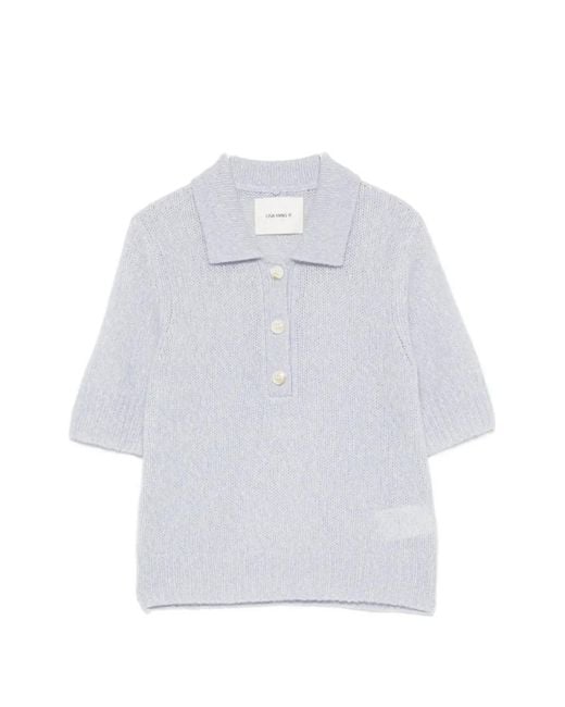 Lisa Yang White Masy Short-Sleeve Polo Top