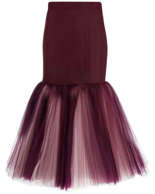 Moschino Purple Fishtail Pencil Midi Skirt