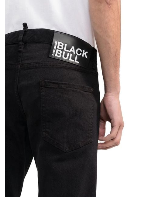 Jeans Skinny Bull di DSquared² in Black da Uomo