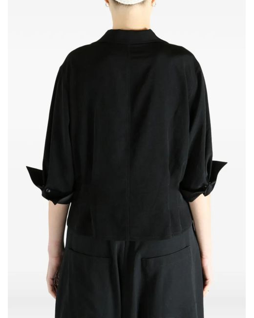 Y's Yohji Yamamoto Black Zip Pocket Shirt