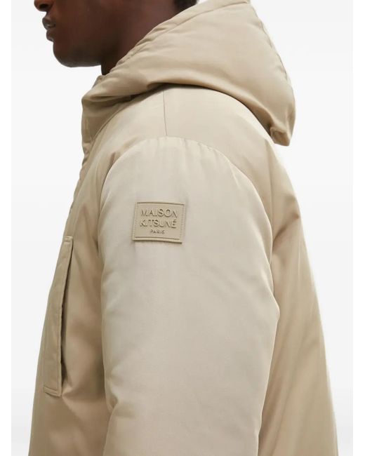 Maison Kitsuné Natural Flap-Pocket Hooded Jacket for men