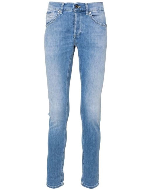 Jeans skinny a vita media George di Dondup in Blue da Uomo