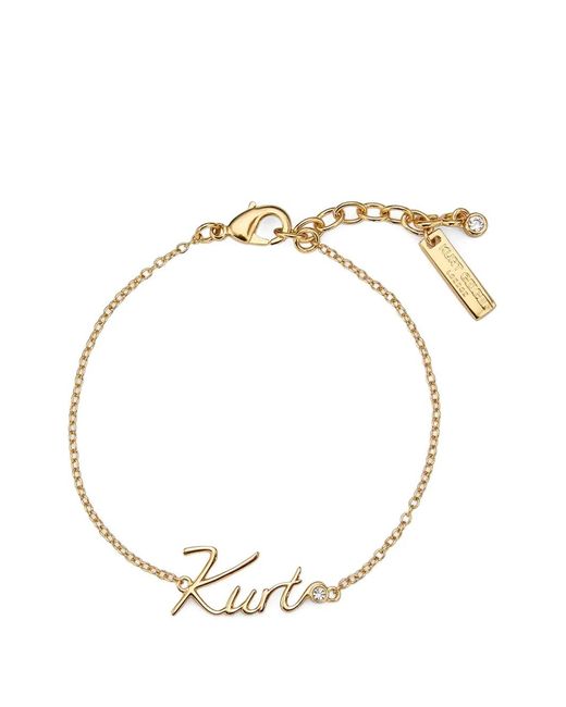 Bracciale Kurt Script di Kurt Geiger in Metallic