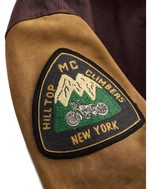 RRL Brown Patch Bomber Jacket for men
