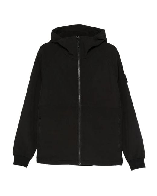 Weekend Offender Black Patch-Detail Hooded Jacket for men