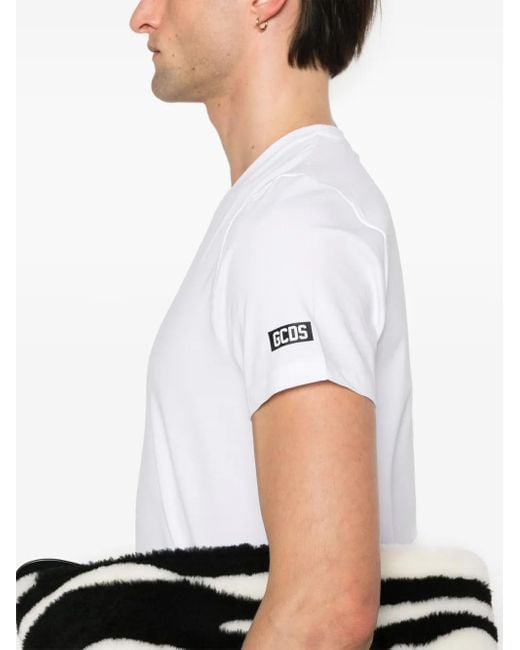 Gcds White Jersey T-Shirt for men