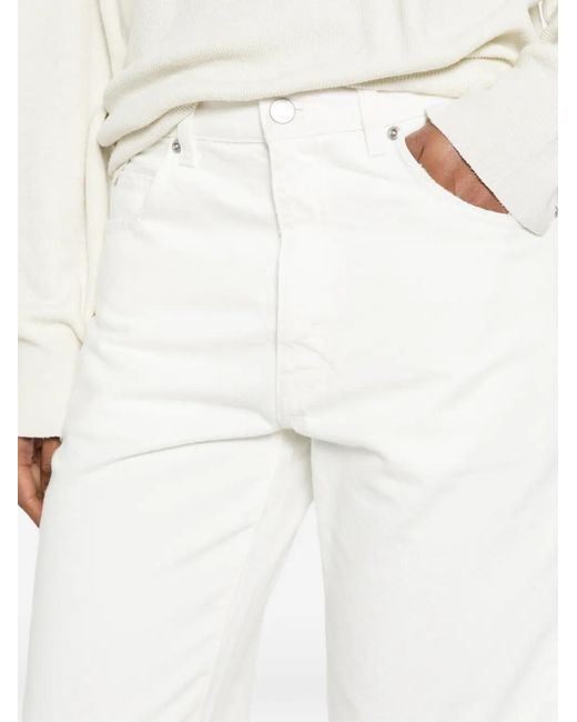 Calvin Klein White Logo-Patch Jeans