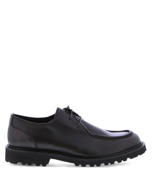 Fratelli Rossetti Black Leather Lace-Up Derby Shoes for men
