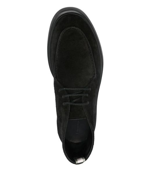 Officine Creative Black Suede Lace-Up Boots for men