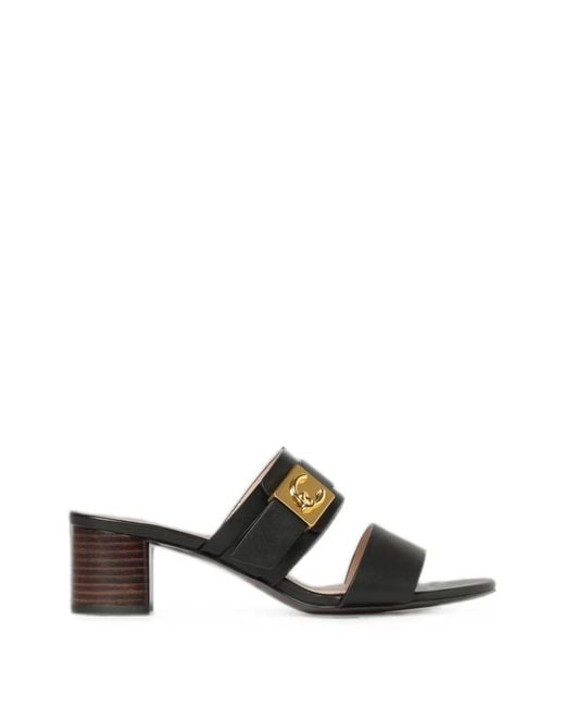 Coccinelle White C-Me Lock Leather Sandals