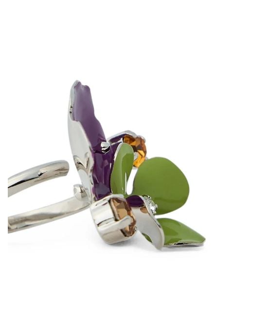 Marni Purple Bague En Forme De Fleur