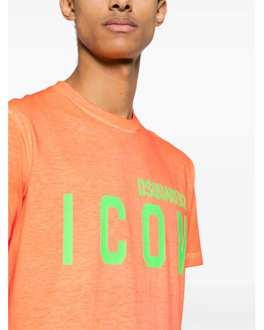 DSquared² Orange Cotton T-Shirt for men