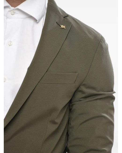 Corneliani Green Single-Breasted Stretch Blazer for men