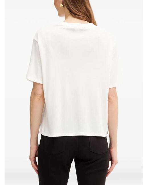Twinset White Sequin-Embellishment T-Shirt