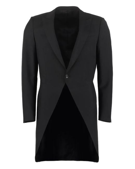 Canali Black Single-Breasted Long-Sleeve Jacket for men