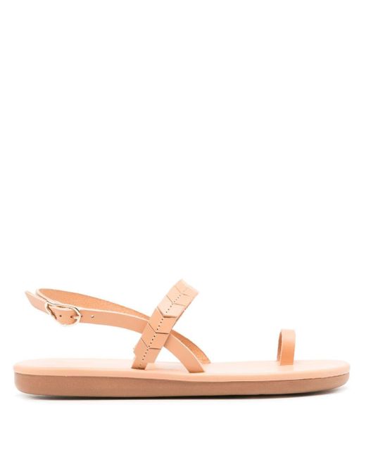 Ancient Greek Sandals Pink Kamara Leather Sandals