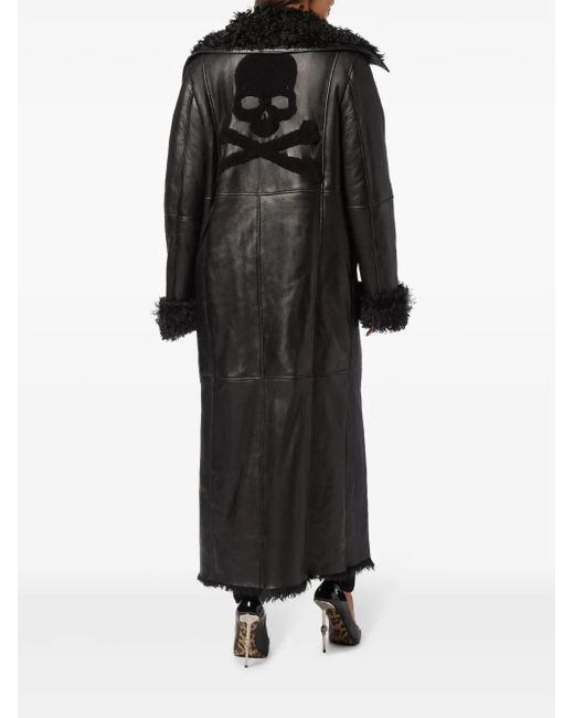 Abrigo Skull & Bones Philipp Plein de color Black