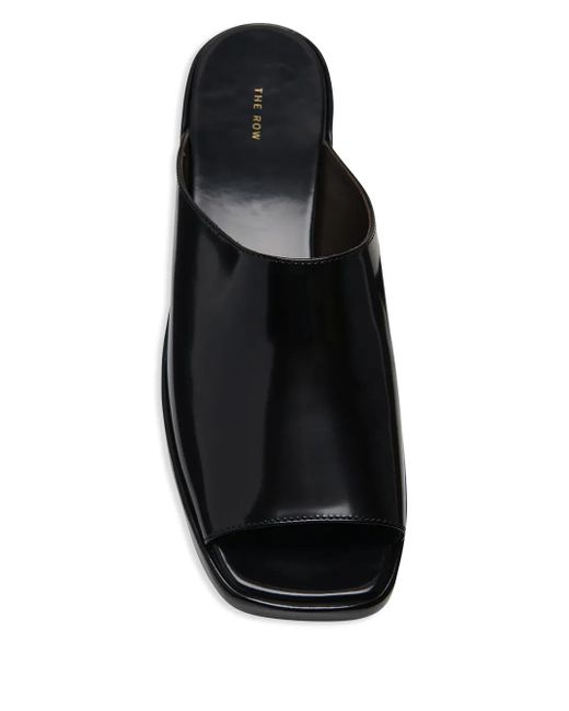 The Row Black Emi Sandals