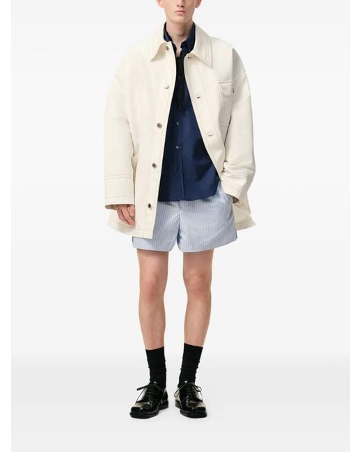 AMI White Cotton Worker Jacket