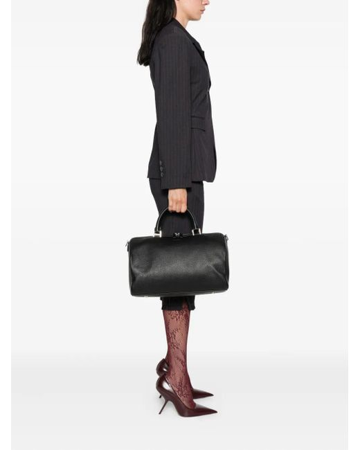 Magda Butrym Black Varsovia Top-Handle Leather Tote Bag