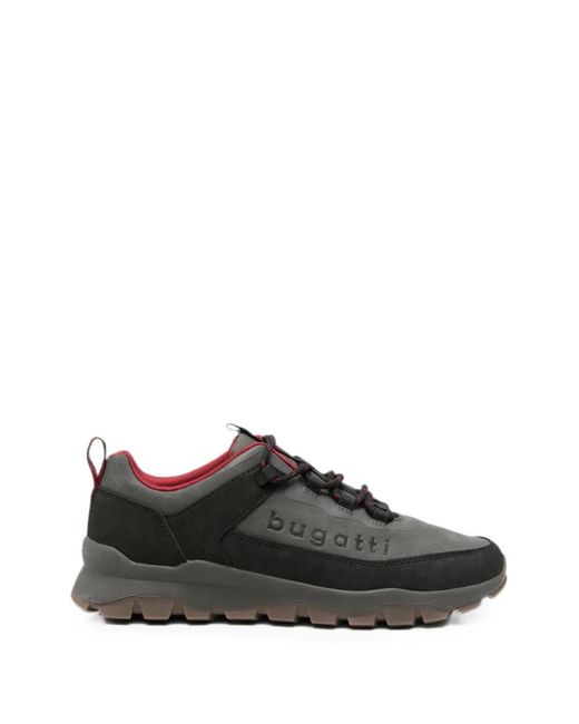 Bugatti Black Panelled Logo-Debossed Sneakers for men