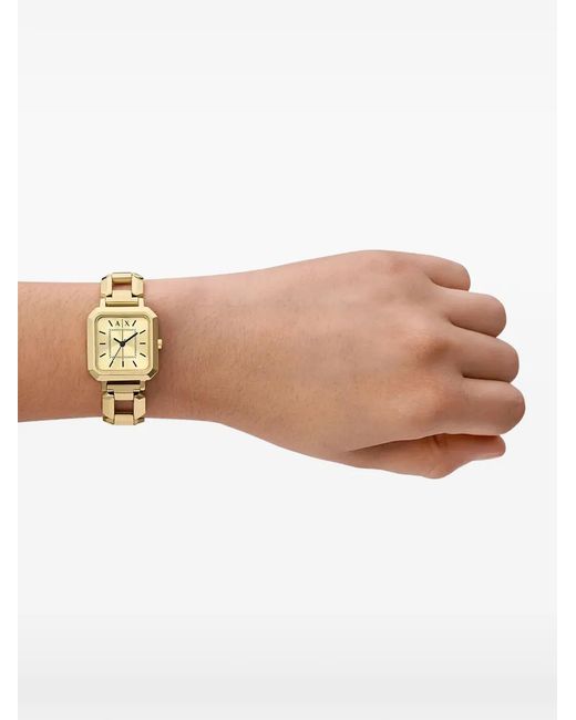 ARMANI EXCHANGE Metallic 27Mm Square-Shape Watch