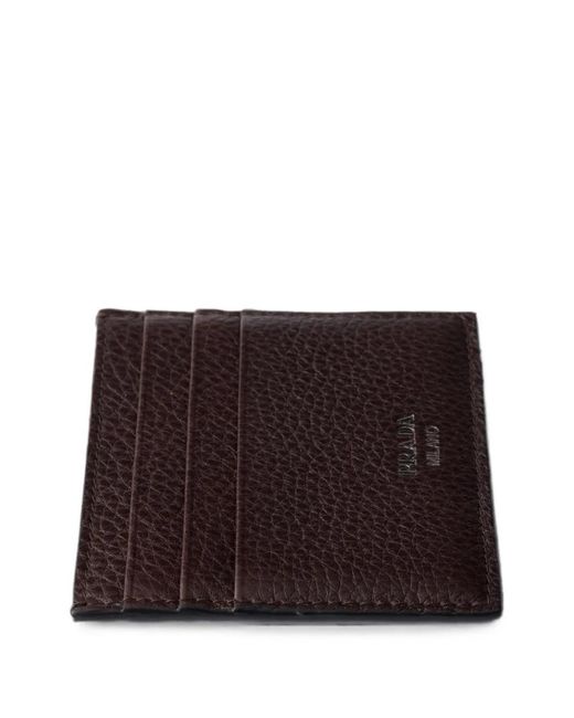 Prada Black Leather Card Holder for men