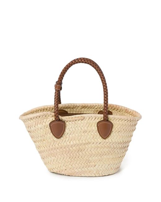 Miu Miu Metallic Woven Straw Tote Bag