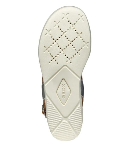 Geox Metallic Plateau-Sandalen mit doppeltem Riemen