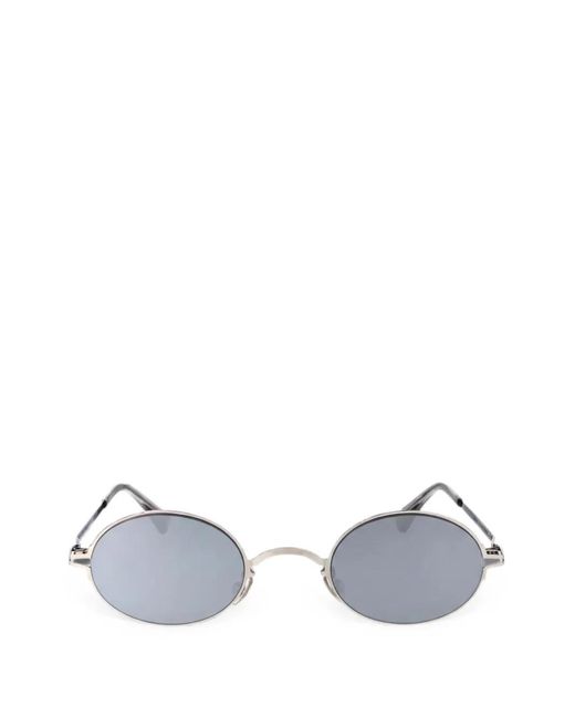 Mykita White Round-Frame Mirrored Sunglasses for men