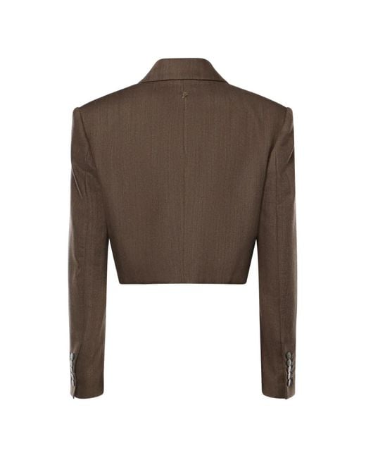 Dondup Brown Patch-Pocket Cropped Jacket